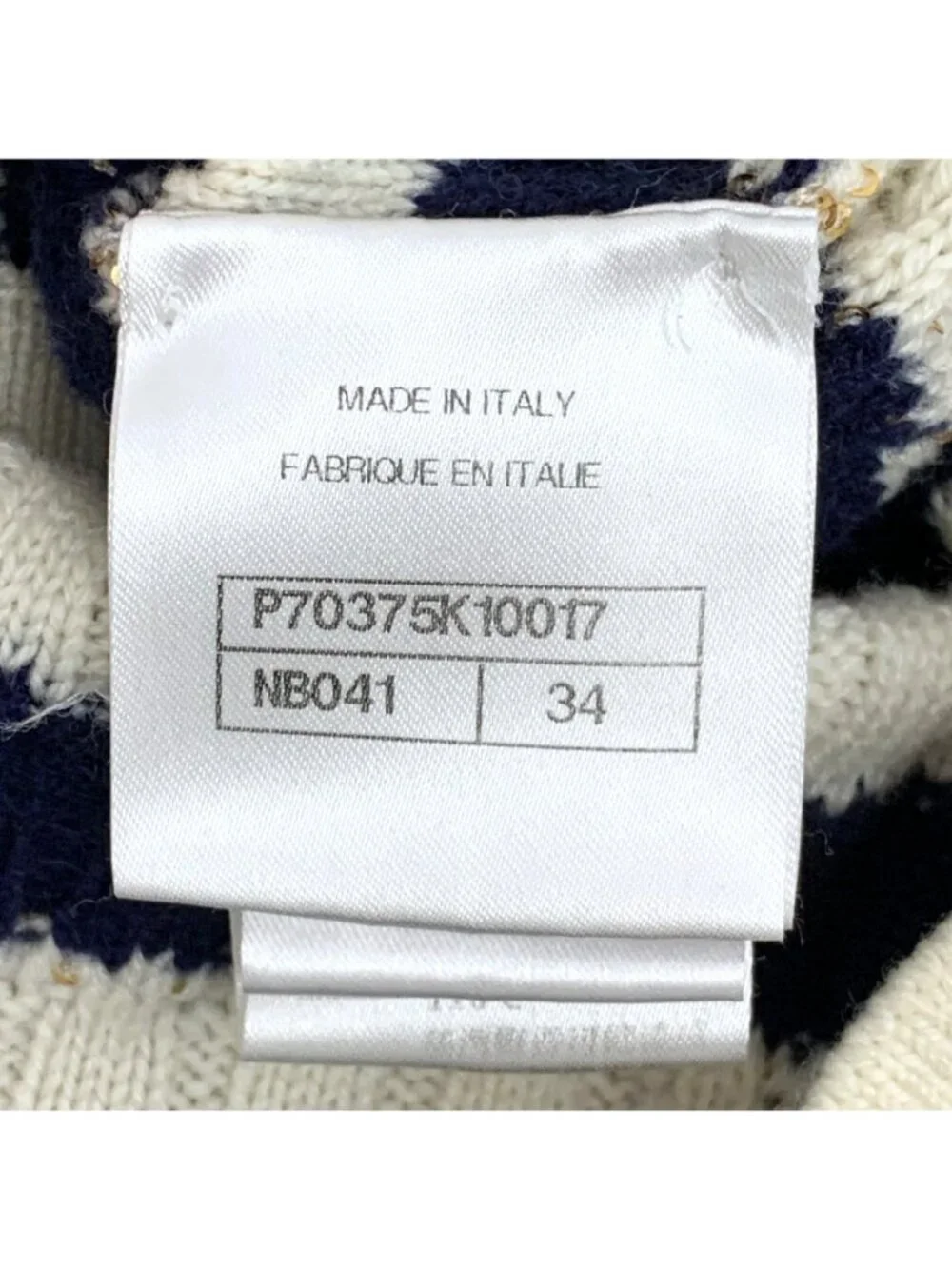 Chanel Color-Block Striped Cashmere Knit Dress